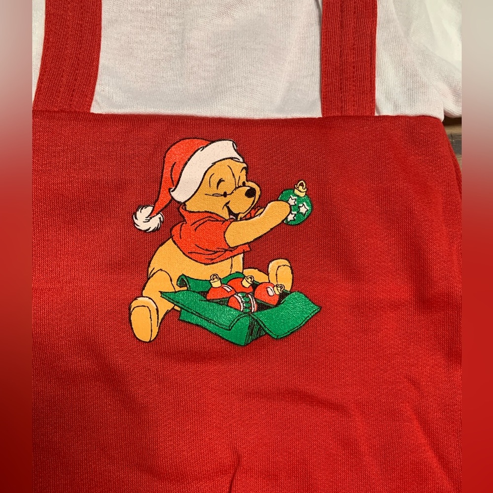 NWOT vintage 90s Disney Winnie the Pooh Christmas jumpsuit one piece - Picture 2 of 5